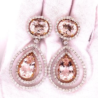 18K Morganat Diamond EarringsÊ