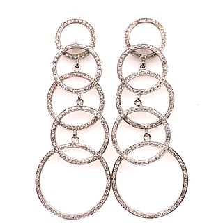 18K Hanging Circle Earrings