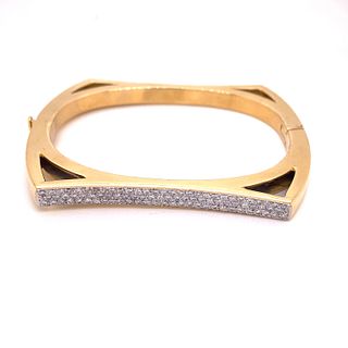 18K Diamond Bangle Bracelet
