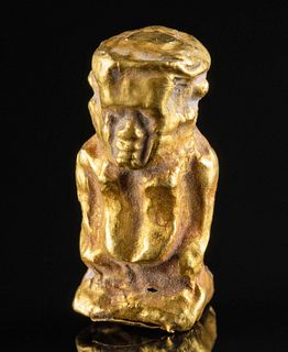 Rare Egyptian Gold Figural Amulet of Pataikos