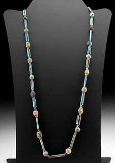 Romano-Egyptian Faience & Glass Bead Necklace