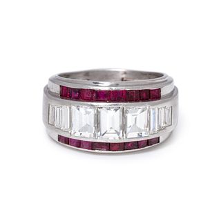 DIAMOND AND RUBY RING