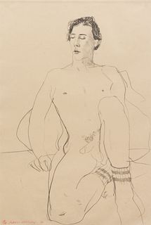David Hockney
(British, b. 1937)
Gregory with Gym Socks, 1976
