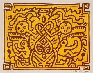 Keith Haring
(American, 1958-1990)
Chocolate Buddha, 1989