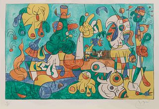 Joan Miro
(Spanish, 1893-1983)
Ubu Roi, Plate II, 1966