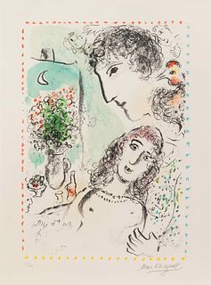 Marc Chagall
(French/Russian, 1887-1985)
Tenderness, 1983