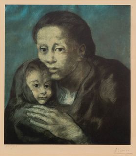 After Pablo Picasso
(Spanish, 1881-1973)
Mere et enfant au fichu (Mother and Child with Shawl) (from the Barcelona Suite), 1966