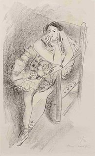 Henri Matisse
(French, 1869-1954)
Danseuse au Fauteuil, En Bois (from Dix Danseuses), 1927