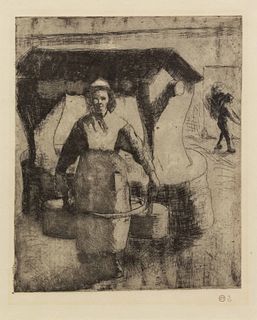 Camille Pissarro
(Danish/French, 1830-1903)
Paysanne au puits, 1891