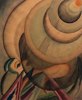 Hilaire Hiler
(American, 1898-1966)
Untitled (Futuristic Face)