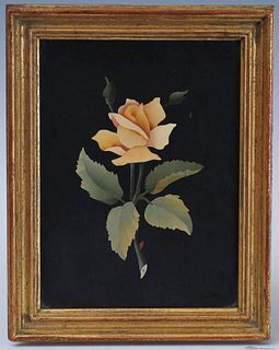 Italian Pietra Dura Picture of a Rose