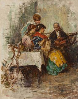 Giacomo Favretto
(Italian, 1849-1887)
After Dinner Music