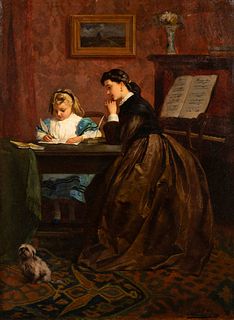 Louis Charles Verwee
(Belgian, b. 1882)
Governess and Her Student