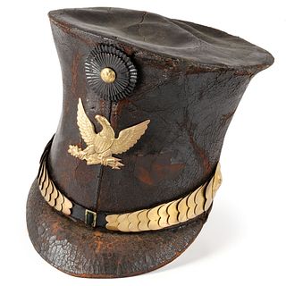 Militia Man's Leather Bell Crown Shako