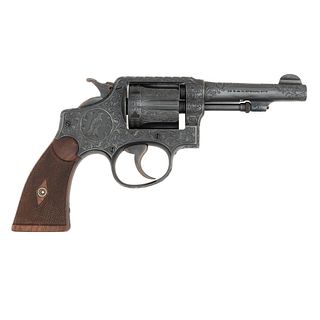**Engraved Smith & Wesson Military & Police 4th Change (M1905) Revolver to George A. Willhauck