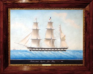 Joseph Honore Maxime Pellegrin (French, 1793-1869) - The Spanish Ship Fraternidad Captain Jose Blay 1858