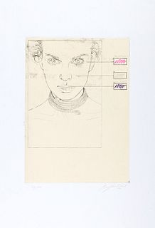 Omar Galliani (Montecchio Emilia 1954)  - Study for face