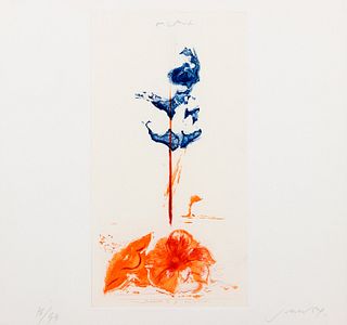 Piero Guccione (Scicli 1935-Modica 2018)  - Hibiscus for E. Munch, 1977