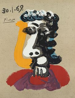 Pablo Picasso (Malaga 1881-Mougins 1973)  - Portrait Imaginaire, 1969