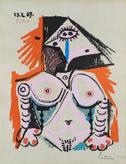 Pablo Picasso (Malaga 1881-Mougins 1973)  - Portrait imaginaire, 1969