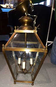 Italian vintage brass and glass lantern - Courtesy Lee's Antiques