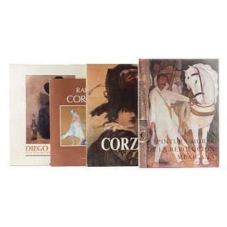 Libros sobre Pintura Mexicana. La Pintura Mural de la Revolución Mexicana / Diego Rivera. Pintura de Caballete y Dibujos... Pz: 4.