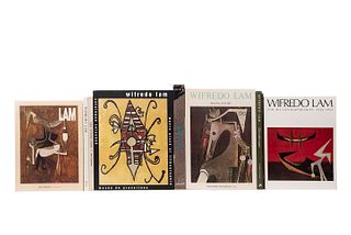 Libros sobre Wifredo Lam. Leiris, Michel / Fouche, Max.  Wifredo Lam. Oeuvre Gravé et Lithographié. Catalogue Raisonné... Piezas: 9.
