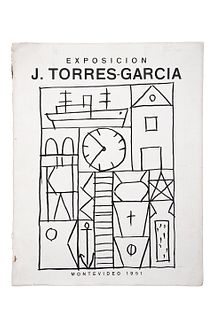 Exposición J. Torres - García. Montevideo, 1951. Ilustrado. Exposición auspiciada por el Ministerio de Intrucción Publica.