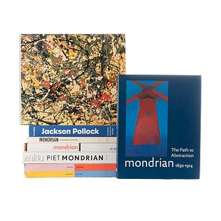 Libros sobre Jackson Pollock y Piet Mondrian.  Piezas: 8.