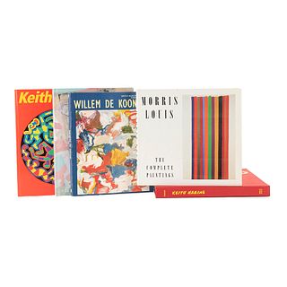 Libros sobre Pintura Contemporánea.  Keith Haring / Morris Louis. The Complete Paintings / Willem de Kooning... Piezas: 5.
