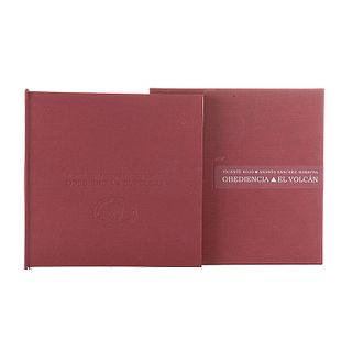 Rojo, Vicente - Sánchez Robayna, Andrés. Obediencia / El Volcán.México, 1995. Edición de 75 ejemplares firmados,ejemplar núm. 3 firmado
