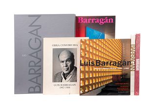 Libros sobre Luis Barragán. Fuentes, Carlos/ Saito Yutaka/ Salas Portugal, Armando/ Riggen Martínez, Antonio... Piezas: 6.