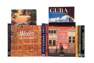 Libros sobre Casas en América Latina. México y sus Casas / Casa Guatemalteca / Casa Colombiana / Maisons du Vieux Cuba... Piezas: 10.