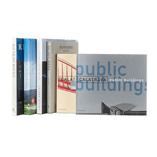 Libros sobre Emilio Ambasz, Ricardo Boffil y Santiago Calatrava. Casa de Retiro Espiritual / Taller de Arquitectura... Piezas: 6.