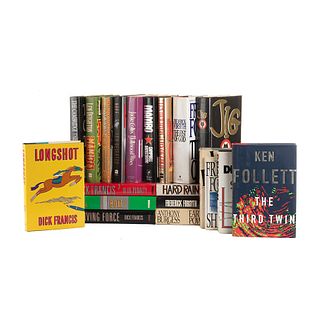 Caja de Libros Best-Seller. Algunos títulos: The Fist of God; SS - GB; The Shepherd; Spy Line; The Third Twin; Longshot; Jig... Pzs: 20