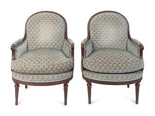 A Pair of Louis XVI Style Armchairs
Height 38 x width 29 x depth 31 inches.