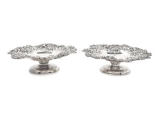 A Pair of American Silver BowlsHeight 3 1/2 x diameter 11 1/4 inches.