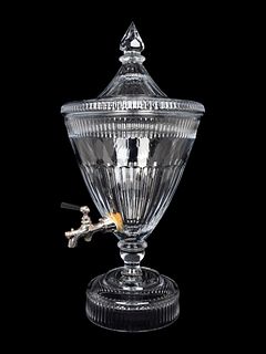A William Yeoward Cut Glass Beverage Urn 
Height 24 x diameter 11 inches.