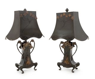 After Claude Bonnefond
(France, Early 20th Century)
Pair of Table Lamps
