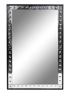 A Pair of Contemporary Reverse-Cut Glass Mirrors
Each 64 x 42 1/4 inches.