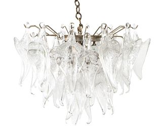 A Camer Murano Glass Chandelier
Height 19 x diameter 24 inches.