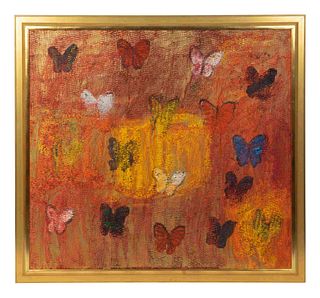 Hunt Slonem
(American, b. 1951)
Red Butterflies, 2010