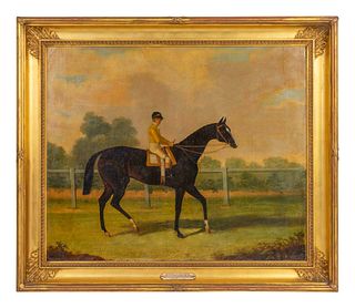 After John Frederick Herring Sr.
(English, 1795 - 1865)
Queen of Trumps,  Winner of the Champagne Stakes 1834, and The Oaks and St. Leger 1835, with J