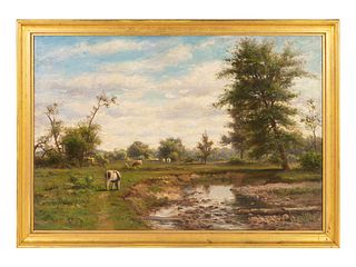 Jonathan Bradley Morse
(American, 1834-1898)
Pastoral Scene with Grazing Cows