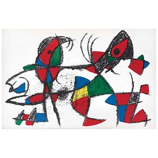 JOAN MIRÓ, Litografía original X, from the suite 12 Litografías originales, 1972, Unsigned, Lithography without print number, 11.8 x 19.6" (30 x 50cm)