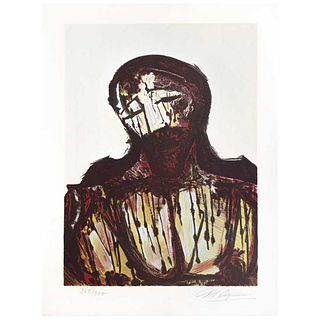 DAVID ALFARO SIQUEIROS, Cristo, from the binder Mexican Suite, 1969, Signed, Lithography 282 / 300, 20.8 x 15.3" (53 x 39 cm)