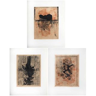 ALFONSO MENA, Untitled, Signed, Etching, aquatint, sugar, and soft varnish on print P / T, 15.3 x 11.8" (39 x 30 cm), Pieces: 3