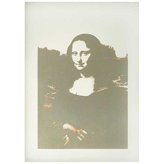ANDY WARHOL, Mona Lisa #3 - Metallic on Vellum, Stamp on back, Serigraph 103 / 2500, 33.8 x 29.5" (86 x 75 cm), Certificate