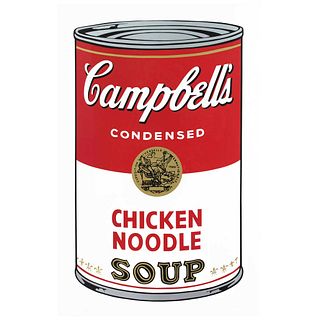 ANDY WARHOL, II.45 : Campbell´s Soup I, Chicken noodle soup, Stamp on back, Serigraph without print number, 31.8 x 18.8" (81 x 48 cm)