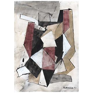 MIGUEL ÁNGEL ALAMILLA, Untitled, Signed and dated 97, Acrylic and ink on paper, 13.7 x 9.8" (35 x 25 cm)